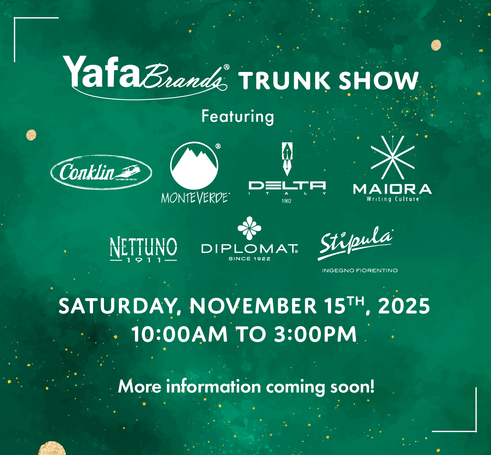 Yafa Brans Pen Trunk Show